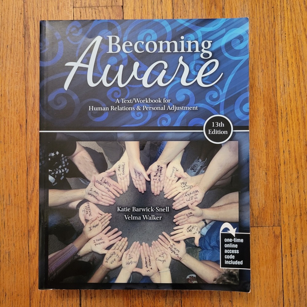 Becoming Aware 13th Edition Workbook Blue Unused Code College Textbook 2017